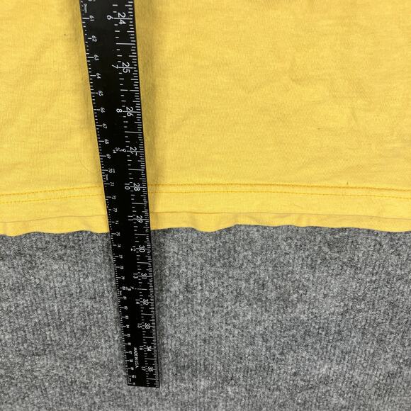 Nike T-Shirt Mens XL Yellow Vintage Logo Graphic Tee Embroidered Patch - Picture 3 of 8